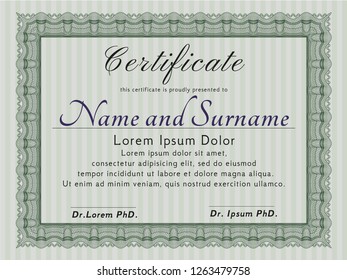Green Classic Certificate template. Printer friendly. Customizable, Easy to edit and change colors. Lovely design. 