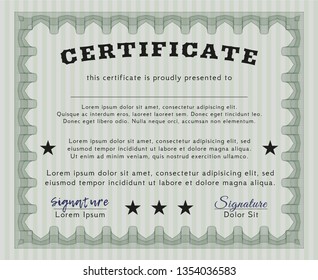 Green Classic Certificate template. With quality background. Perfect design. Customizable, Easy to edit and change colors. 