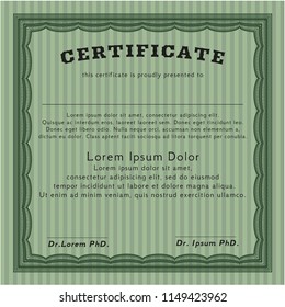 Green Classic Certificate template. Superior design. With quality background. Customizable, Easy to edit and change colors. 
