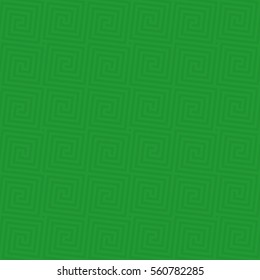 Green Classic meander seamless pattern. Greek key neutral tileable linear vector background.