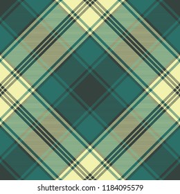 Green classic plaid seamless pattern. Vector illustration.