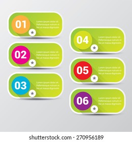 green clean digital illustration Infographic banners. Vector illustration can be used for workflow layout, diagram, number options, web design.