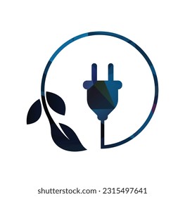 Green clean energy logo. Green energy transition. Preservation of the environment.