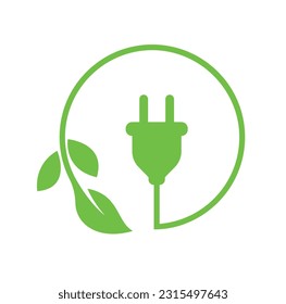 Logo de Green Clean Energy. Transición energética verde. Preservación del medio ambiente.