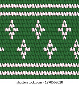 Green clean knitted vector sweater design