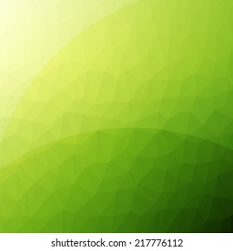 Green clean modern low poly background with reflections