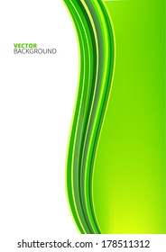Green clean modern package vector background with abstract waves