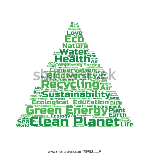 Menu Di Natale Formato Word.Immagine Vettoriale Stock 789821119 A Tema Green Clean Planet Concept Word Cloud Royalty Free