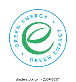 Green, Clean, Renewable Energy Vector Icon