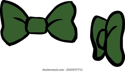 Green clean and sharp Bowtie Vector