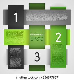 Green clean vector infographics template