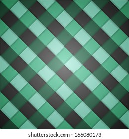 Green clean vector retro checked diagonal seamless background pattern