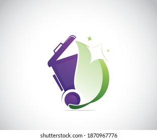 green cleanliness sparkling icon logo design template