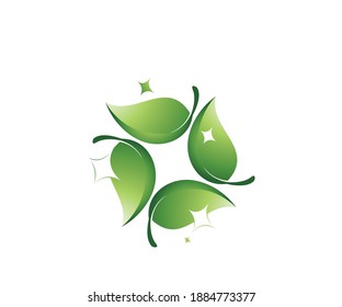 Design-Vorlage für das Logo für grüne Sauberkeit