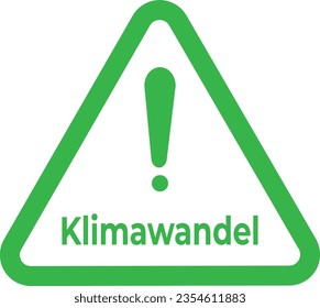  green climate change icon in german