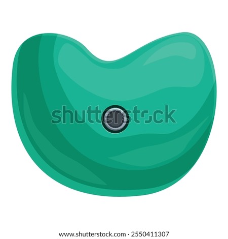 Green climbing hold with a single mounting point, designed for indoor climbing gyms