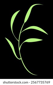 green climbing plant vector illustration