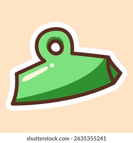 Green Clip Sticker – Cartoon Style School Supply, great for digital stickers and planners.