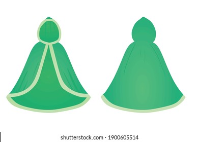 Green cloak mantle. vector illustration