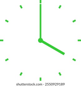 green clock at 4 am or 4 pm or 16