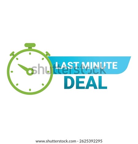 Green clock showing that time is passing for this last minute deal