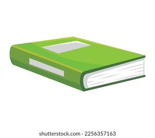 green closed text book icon