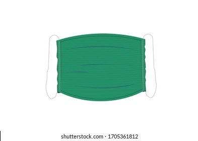 Green Cloth Mask - Vector