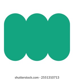 Icono de diseño de forma geométrica de nube verde aislado
