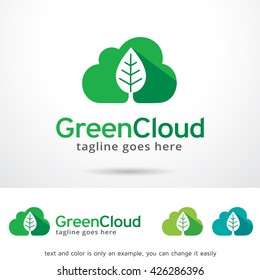 Green Cloud Logo Template Design Vector 