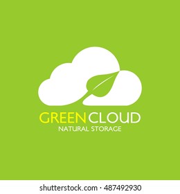 Green Cloud Logo Template Design. Vector Illustration