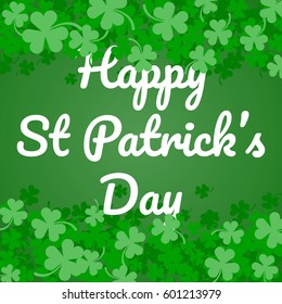 Happy St Patricks Day Card Clover Stock Vector (Royalty Free) 370103615