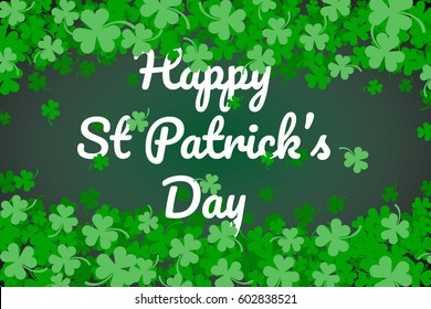 Green Clover Abstract Background for St Patricks Day.