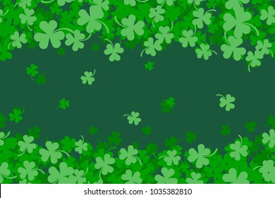 Green Clover Abstract Seamless Background for St Patricks Day.