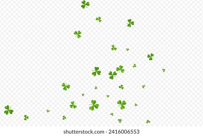 Green Clover Air Vector Transparent Background. Olive color Leaves Botanical Template. Summer Leaf Illustration. Malachite Foliage Isolated Backdrop.