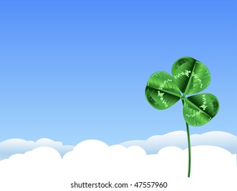Green clover background for St. Patrick?s Day