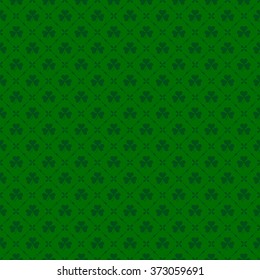 Green clover background for St. Patrick's Day. Seamless pattern.  Illustration for St. Patrick's day  posters, greeting cards, print and web projects.