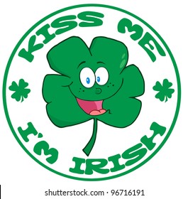 Green Clover Cartoon Banner. Jpeg version also available in gallery.