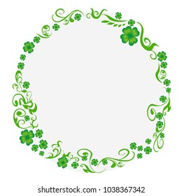 green clover circle background
