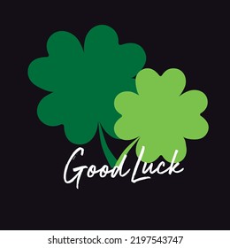 Green Clover Good Luck Illustration Vector Stock Vector (Royalty Free ...