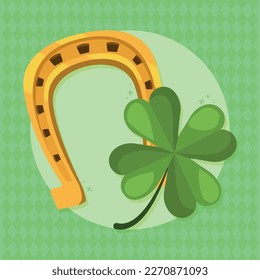 green clover and horseshoe icons