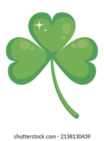 green clover icon on white background