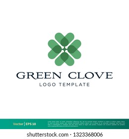 Green Clover Icon Vector Logo Template Illustration Design. Vector EPS 10.