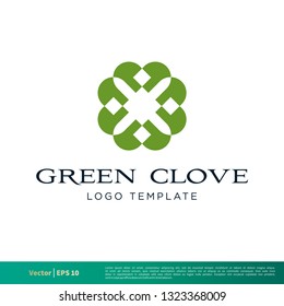 Green Clover Icon Vector Logo Template Illustration Design. Vector EPS 10.