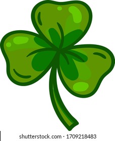 Green clover, illustration, vector on white background