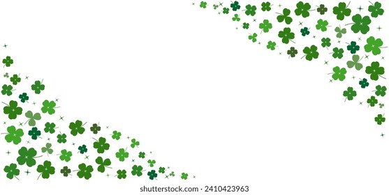 Green clover isolated on white background. Vector illustration. EPS 10