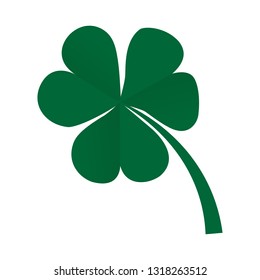 Green clover leaf icon for St. Patrick's Day 