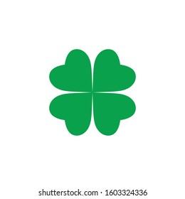 Green Clover Leaf icon Template Design Vector