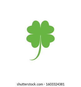 Green Clover Leaf icon Template Design Vector