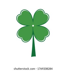 Green Clover Leaf icon Template Design Vector