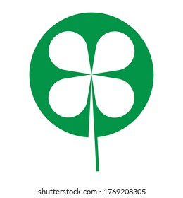Green Clover Leaf icon Template Design Vector